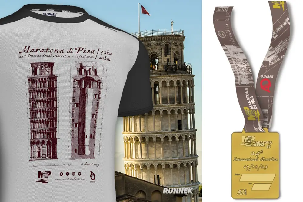 Maratona Di Pisa T Shirt Tecnica E Medaglia