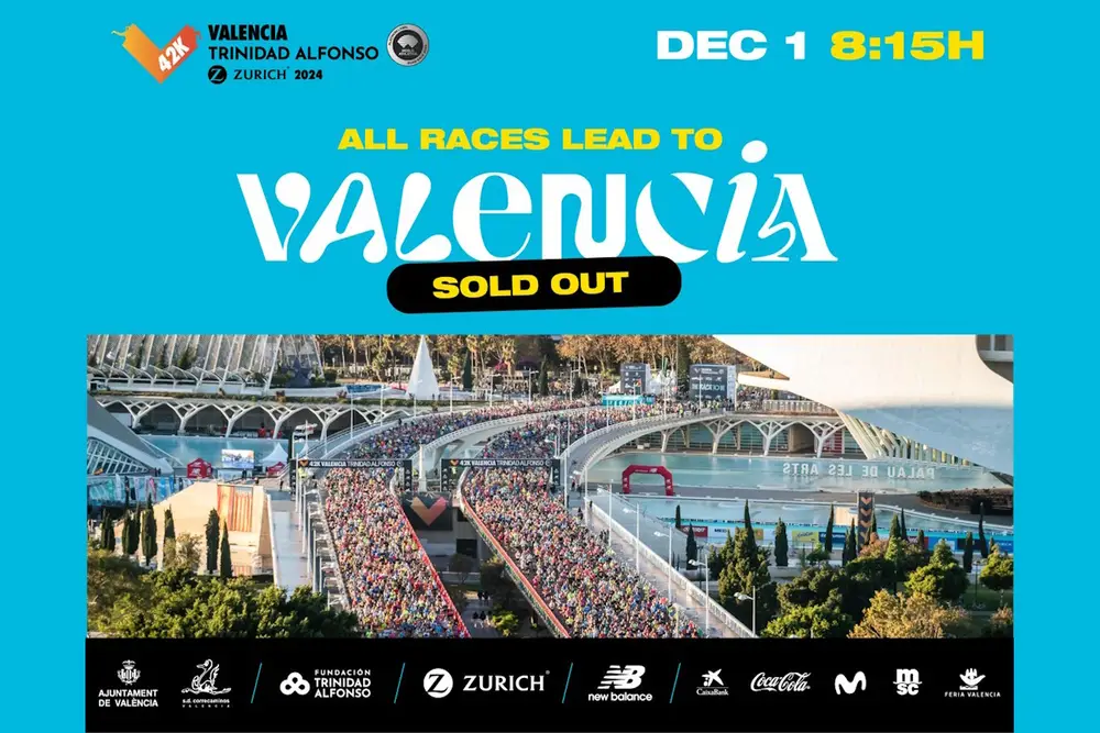 La Maratona di Valencia esaurisce tutti i 35.000 pettorali per l