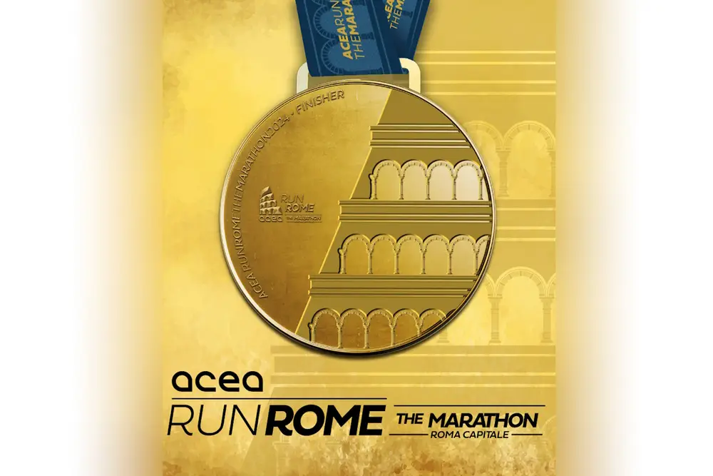 La medaglia della Maratona di Roma 2024